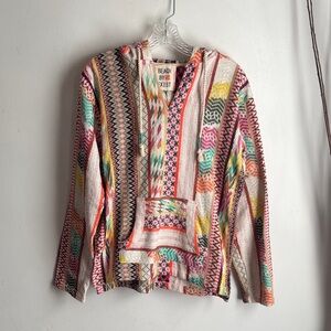 Beach By Exist | Colorful Patterned Hooded Baja Sz M
